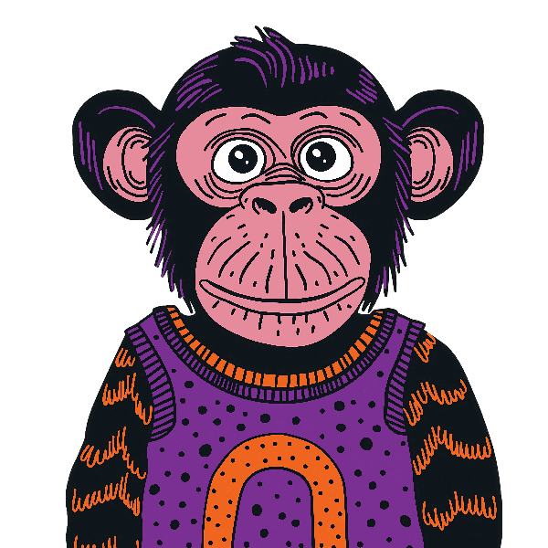 POD Design Cartoon Monkey T-Shirt Graphic