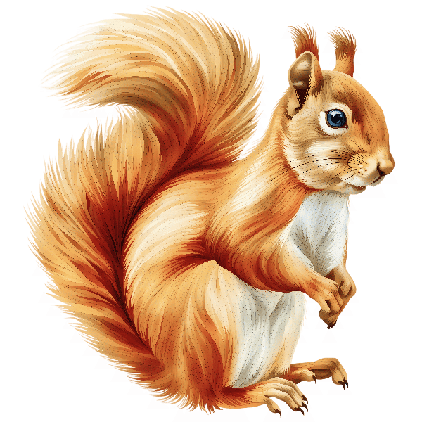 Squirrel Art Tee POD Design