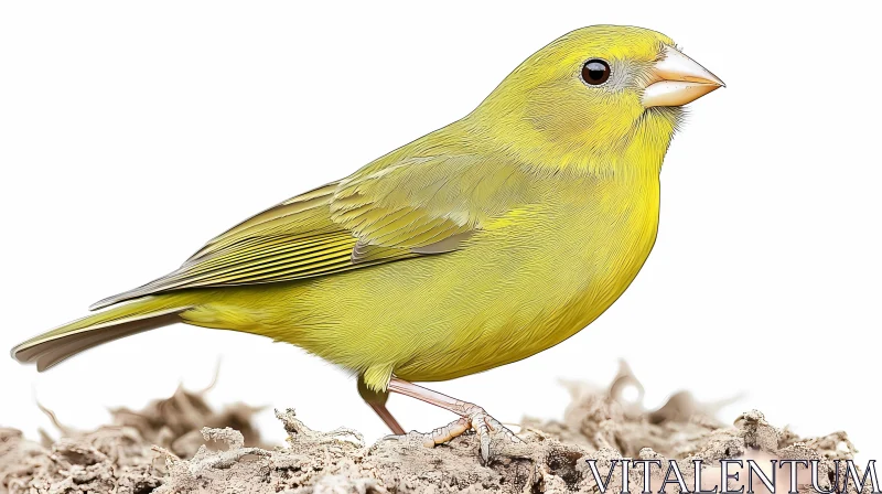 Yellow Canary Illustration AI Image