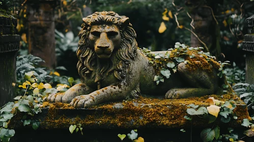 Stone Lion Sculpture