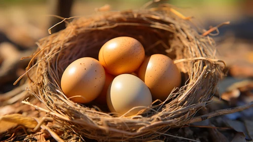 Golden Eggs in Nest: A Celebration of Rural Life