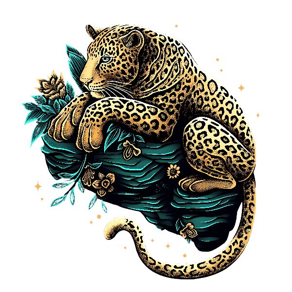 POD Design Majestic Leopard Design for T-Shirt Printing