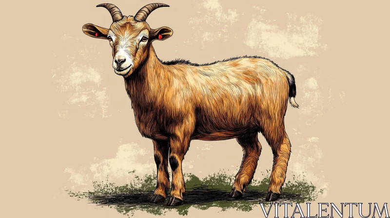 Goat Drawing AI Image