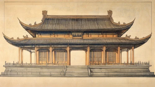 Traditional Asian Building Exterior