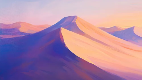 Ethereal Sunset Over Pastel Mountains