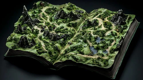 Miniature Terrain Book Art