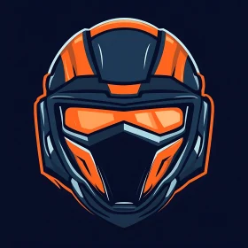 Modern Helmet Design with Orange Accents