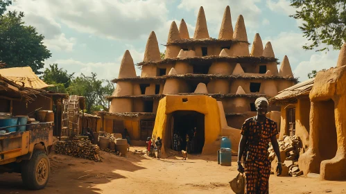 Traditional African Village Landscape