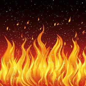 Glowing Inferno with Embers