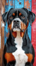 Vivid Canine Art Portrait