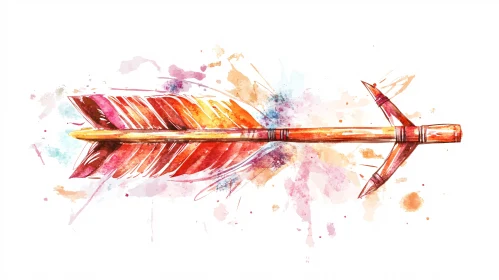 Arrow Watercolor Painting