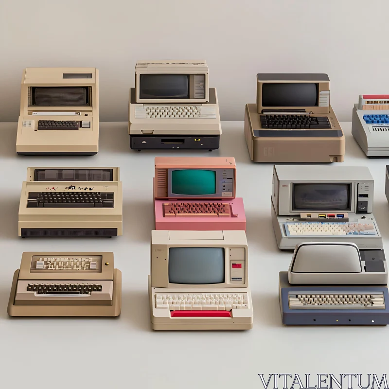 Retro Computer Collection AI Image