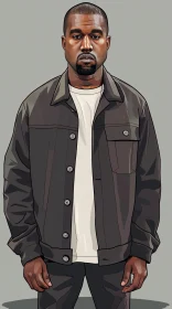 Kanye West Portrait Illustration