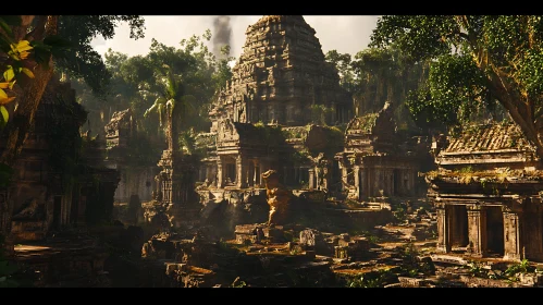 Ancient Jungle Temple Ruins