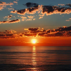 Peaceful Sunset Over the Calm Sea
