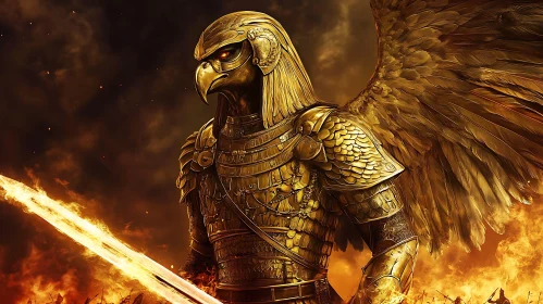 Eagle Warrior in Golden Armor