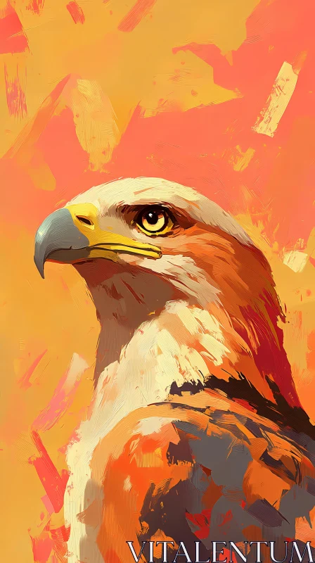 AI ART Eagle Art with Colorful Background