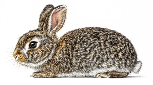 Detailed Rabbit Portrait AI Image