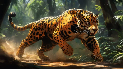 Wild Jaguar in Motion