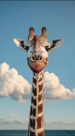 Giraffe Portrait in Natural Setting