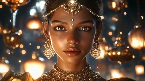 Golden Adornment Portrait