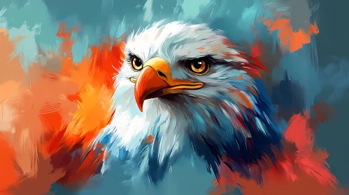 Vivid Abstract Eagle Painting