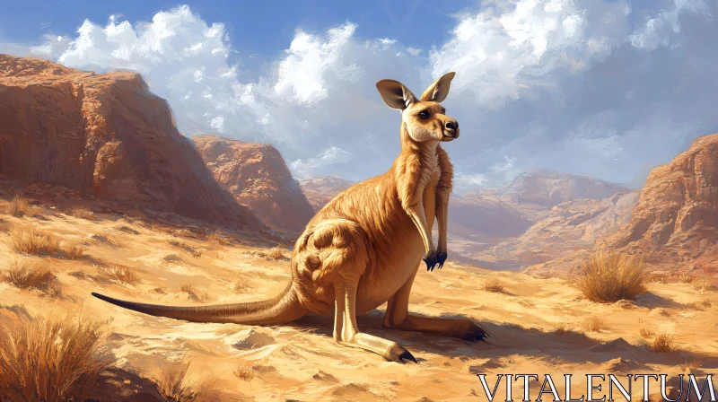 AI ART Majestic Kangaroo in Natural Habitat