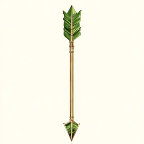 Ornate Arrow Design with Green Details