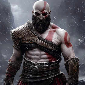 Armored Warrior with Red Markings