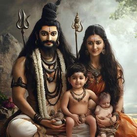 Spiritual Family Harmony: A Portrait of Deities