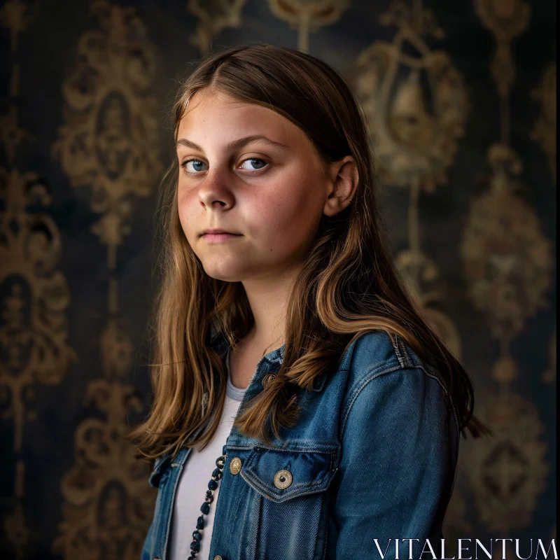 AI ART Greta Thunberg Serious Portrait