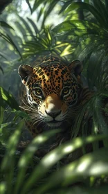 Wild Jaguar in Jungle