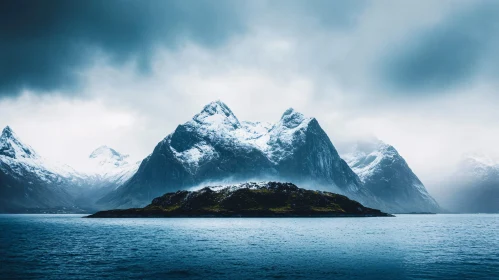 Tranquil Island with Rugged Mountains