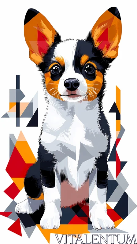 Abstract Dog Illustration AI Image