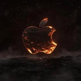 Glowing Lava Apple Logo