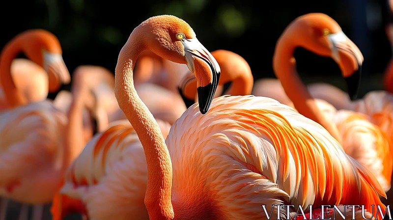 Flock of Flamingos: A Symphony of Color AI Image