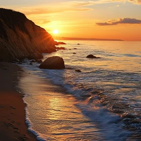Tranquil Beach at Sunset