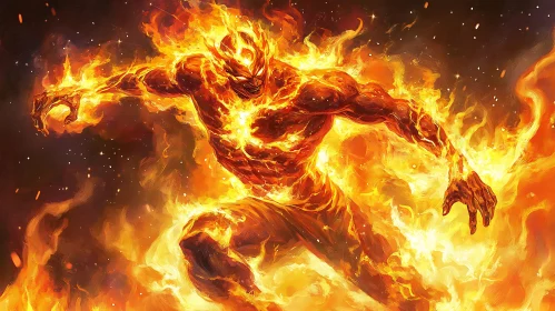 Inferno Figure in Flames