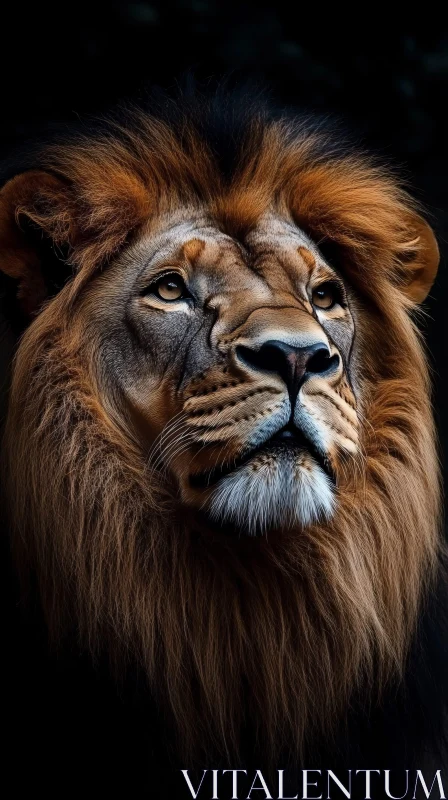 Regal Lion with Stunning Mane AI Image