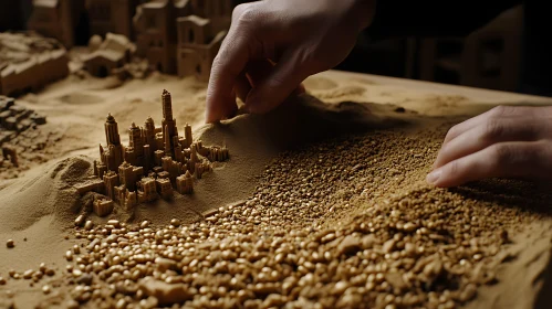 Ephemeral Metropolis: A Sand Cityscape