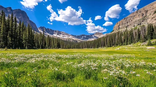 Mountain Meadow with Wildflowers