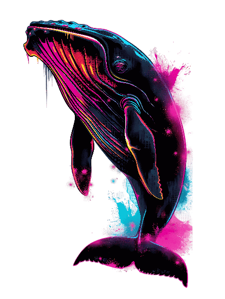 Colorful Whale Illustration