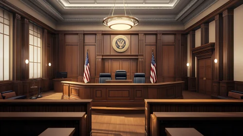 Classic Courtroom Interior