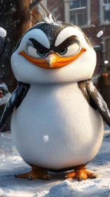 Animated Penguin Snow Adventure