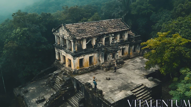 Lost Ruins in Verdant Wilderness AI Image