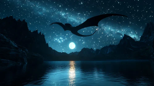 Night Dragon Over Still Waters