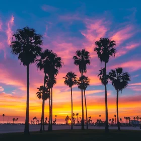 Palm Trees at Sunset