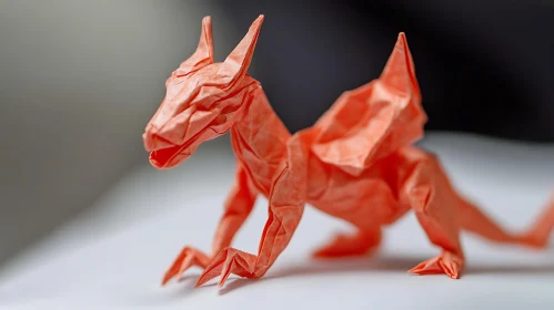 Intricate Paper Dragon Sculpture