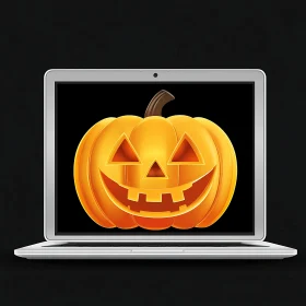 Digital Jack-o'-lantern Display for Halloween
