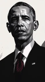 Black-and-White Art of Barack Obama